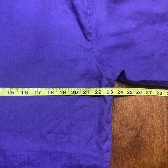 James Lord Vintage 90s Button Front Purple Linen Casual Shirt Men's Size Large - Picture 7 of 8